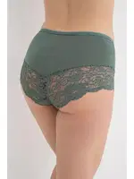 Geniş Dantelli Kadın Şort Külot G-Box 912 Yeşil