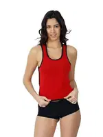 Terlemeyi Sağlayan Kısa Kadın Atlet Emay 9157 Kırmızı detay görünüm