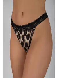 G-Box Dantel Lastikli Leopar Kadın String G-Box 917