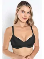 Kulaklı Desteksiz Kadın Sütyen B Cup Godewo 520 Siyah detay görünüm