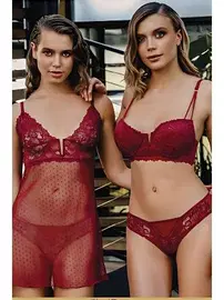 Gallipoli Sütyen Külot Dantelli Kombinezon Takım Büşra 1232