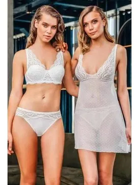 Büşra Dantel Askılı V Kesim Kalın Sütyen Külot Kombinezon Takım Büşra 1884