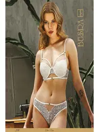 Büşra Destekli Pencereli Kadın Sütyen Külot Takım Büşra 208