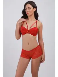 Büşra Dantelli Balenli Destekli Kadı Sütyen Takım Büşra 220