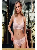 Büzgülü Dantelli Kadın Sütyen Külot Takım Büşra 230 Pudra