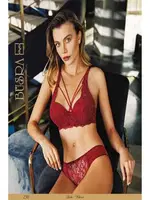 Büzgülü Dantelli Kadın Sütyen Külot Takım Büşra 230 Bordo farklı açı