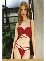 Balenli Destekli Kadın Sütyen Takım Büşra 234 Bordo farklı açı