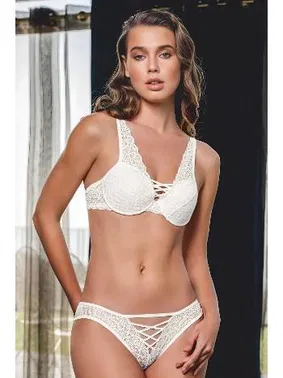 Büşra Destekli Dantel Askılı Balenli Kadın Sütyen Takım Büşra 236