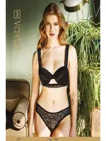 Kalın Dantes Askılı Kadın Sütyen Takım Anı 262 Siyah görsel 4