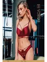 Destekli Balenli Dantelli Kadın Sütyen Külot Takım Büşra 364 Bordo