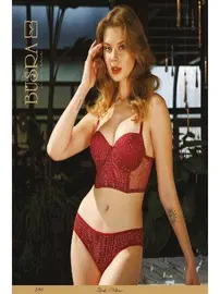 Büşra Yanları Transparan Balenli Destekli Sütyen Takım Büşra 390