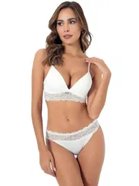 Godewo Üçgen Dantelli Desteksiz Sütyen Takım Godewo 2105