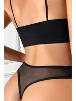 Taşlı Dantelli Siyah Fantazi Külot MissisX 1001 Siyah farklı açı