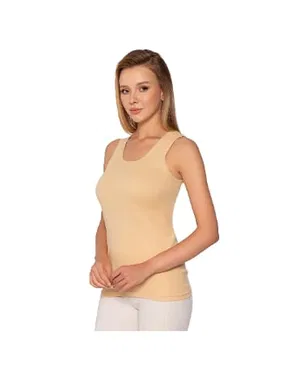 Gümüş Ten Geniş Askılı Ribana Düz Biye Siyah Kadın Atlet Gümüş 4024 - 6 Adet - Alternatif Görünüm