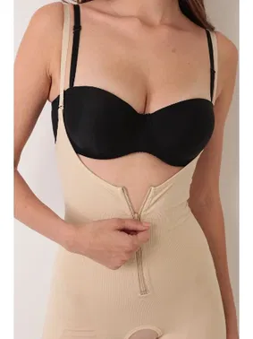 Sistina İp Askılı Ağ Kısmı Açık Fermuarlı Tam Boy Kadın Korse Sistina 753 - Alternatif Görünüm