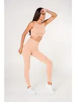 Toparlayıcı Çift Katlı Dikişsiz Yüksek Bel Fitilli Spor Tayt FormActive 1550 Ten görsel 28