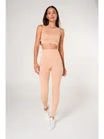 Toparlayıcı Çift Katlı Dikişsiz Yüksek Bel Fitilli Spor Tayt FormActive 1550 Ten görsel 29