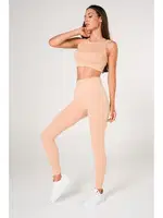 Toparlayıcı Çift Katlı Dikişsiz Yüksek Bel Fitilli Spor Tayt FormActive 1550 Ten görsel 31