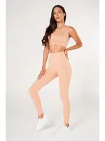 Toparlayıcı Çift Katlı Dikişsiz Yüksek Bel Fitilli Spor Tayt FormActive 1550 Ten görsel 32