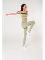 Toparlayıcı Çift Katlı Dikişsiz Yüksek Bel Fitilli Spor Tayt FormActive 1550 Yeşil görsel 27