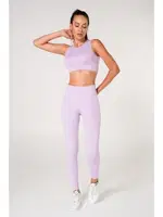 Toparlayıcı Çift Katlı Dikişsiz Yüksek Bel Fitilli Spor Tayt FormActive 1550 Lila görsel 17