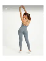 Toparlayıcı Çift Katlı Dikişsiz Yüksek Bel Fitilli Spor Tayt FormActive 1550 Gri görsel 15