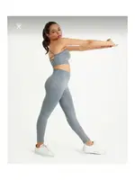 Toparlayıcı Çift Katlı Dikişsiz Yüksek Bel Fitilli Spor Tayt FormActive 1550 Gri görsel 13