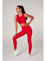 Toparlayıcı Çift Katlı Dikişsiz Yüksek Bel Fitilli Spor Tayt FormActive 1550 Kırmızı detay görünüm