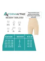 Toparlayıcı Uzun Paçalı Kadın Ten Korse FormActive 1010 Ten görsel 5