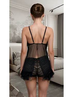 Venlisa Transparan Fırfırlı Dantel Fantazi Gecelik Venlisa V2200 - Alternatif Görünüm