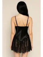 Tül Dantel Etekli Fantezi Kadın Gecelik Siyah NightLight 3786 Siyah görsel 4