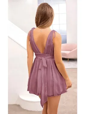 Pink Night Tül Omuz Askılı Tütü Elbise Pink Night 3445 - Alternatif Görünüm