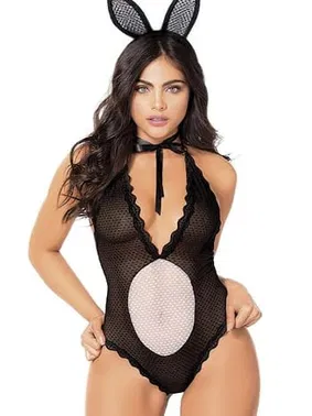 Loomerie Tül Seksi Fantazi Siyah Body Loomerie 215