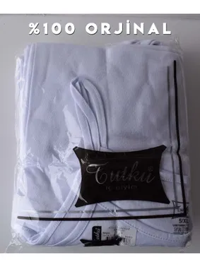 Tutku Beyaz Ribana Bayan İp Askılı Atlet 6 lı Tutku 0135 - Alternatif Görünüm