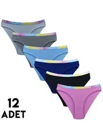 Tutku 12'li Karışık Renk Candy Kadın Bikini Külot Tutku 0579