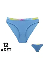 12'li Karışık Renk Candy Kadın Bikini Külot Tutku 0579 Asorti görsel 4