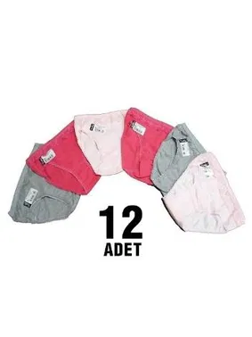 Tutku Pınar Kız Çocuk Slip Külot 12'li Tutku 0834 - Alternatif Görünüm