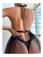 Tütü Tül Etekli Dantel Fantezi Kadın Body For Dreams 8616 detay görünüm