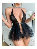 Tütü Tül Etekli Dantel Fantezi Kadın Body For Dreams 8616 farklı açı