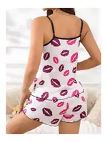 Uyku Bantlı Öpücük Desenli Askılı Şor Takım missisX 3038 farklı açı