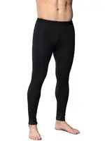 Uzun Erkek Tayt Termal Alt Gümüş 4055 Siyah