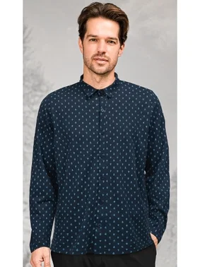 Doreanse Uzun Kollu Desenli Erkek Gömlek  Doreanse 4618