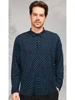 Uzun Kollu Desenli Erkek Gömlek  Doreanse 4618 Lacivert