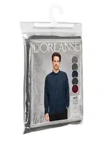 Uzun Kollu Desenli Erkek Gömlek  Doreanse 4618 Lacivert farklı açı