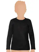 Uzun Kollu Kız Çocuk Termal Üst Fanila Gümüş 4073 Siyah detay görünüm