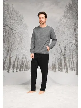 Doreanse Uzun Kollu Yuvarlak Yaka Cepli Erkek Pijama Takım Doreanse 26K4595