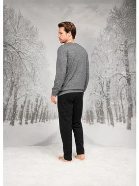 Doreanse Uzun Kollu Yuvarlak Yaka Cepli Erkek Pijama Takım Doreanse 26K4595 - Alternatif Görünüm