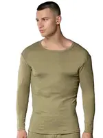 Uzun Kollu Yuvarlak Yaka Termal Erkek Üst Gümüş 4054  Yeşil görsel 4