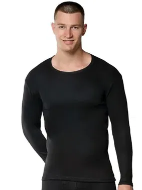 Gümüş Uzun Kollu Yuvarlak Yaka Termal Erkek Üst Gümüş 4054 