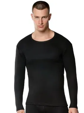 Gümüş Uzun Kollu Yuvarlak Yaka Termal Erkek Üst Gümüş 4054  - Alternatif Görünüm